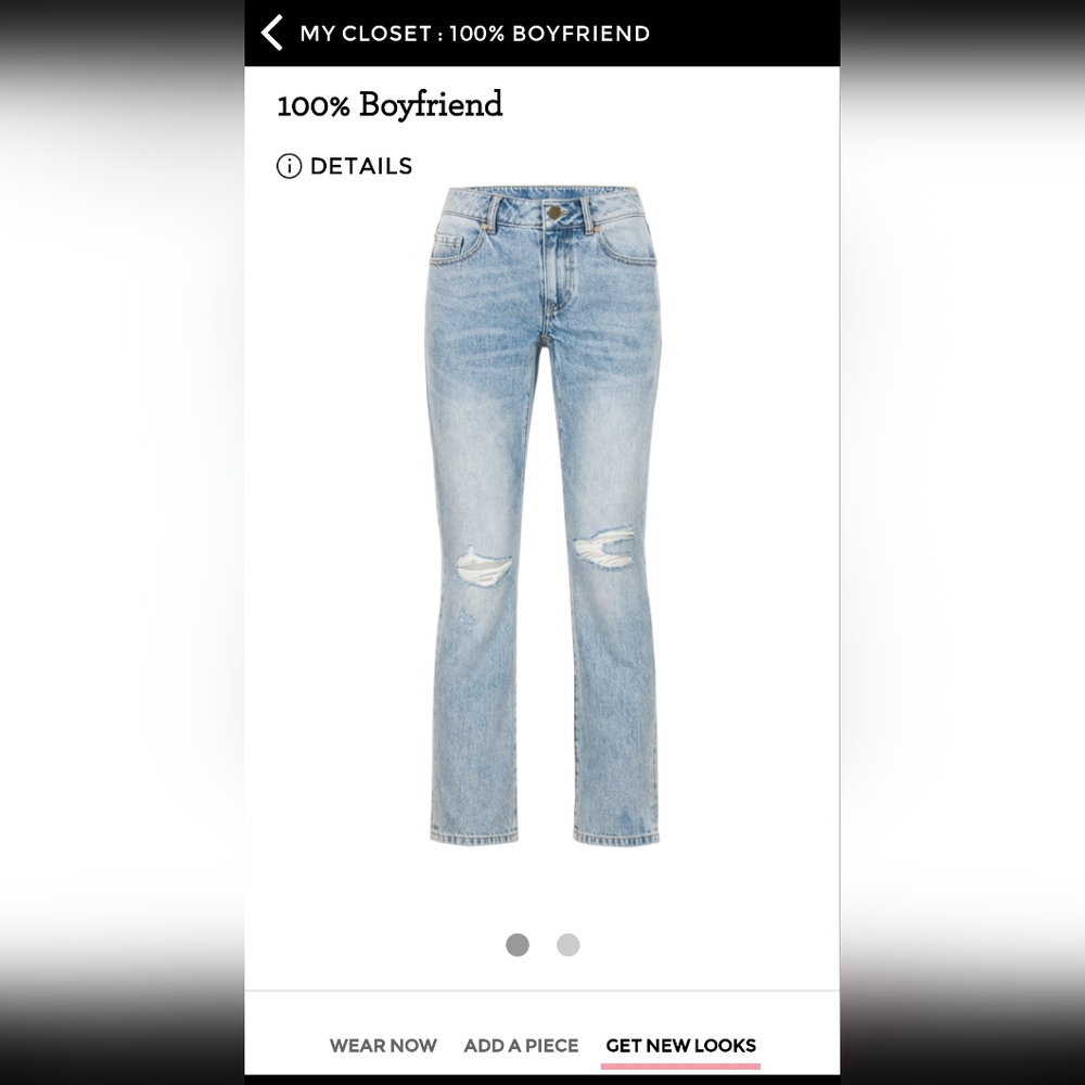 CAbi boyfriend jeans, sz 6